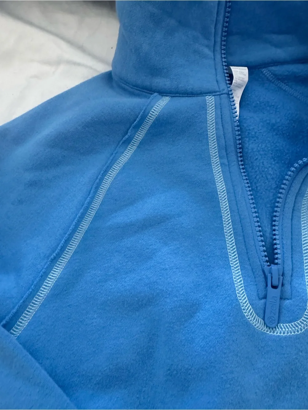 Zella Light Blue Quarter-Zip Pullover + Skort
